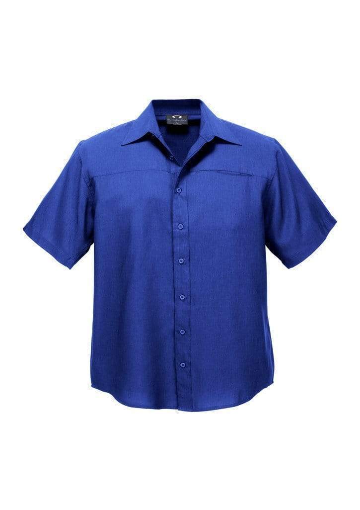 Biz Collection Corporate Wear Electric Blue / S Biz Collection Men’s Plain Oasis Short Sleeve Shirt Sh3603